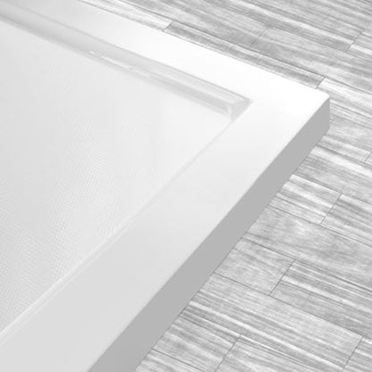 LessCare 48" x 36" Left Double Threshold Shower Pan Base Wall Corner Right Drain