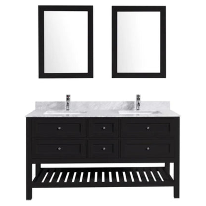 LessCare 59" Espresso Vanity Cabinet Set