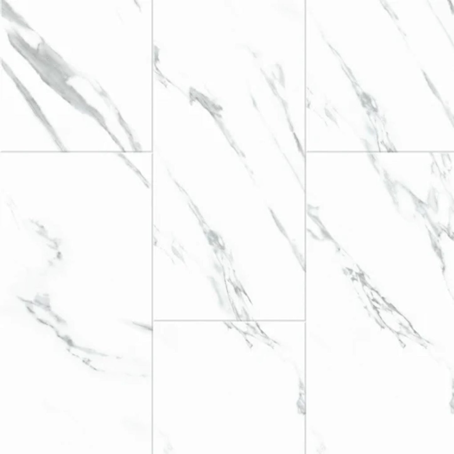 LessCare 5.5mm SPC Calacatta Travertine Waterproof Rigid Luxury SPC Vinyl Flooring with Padding – 24 Sq. Ft. per Box (Set of 12 Planks)