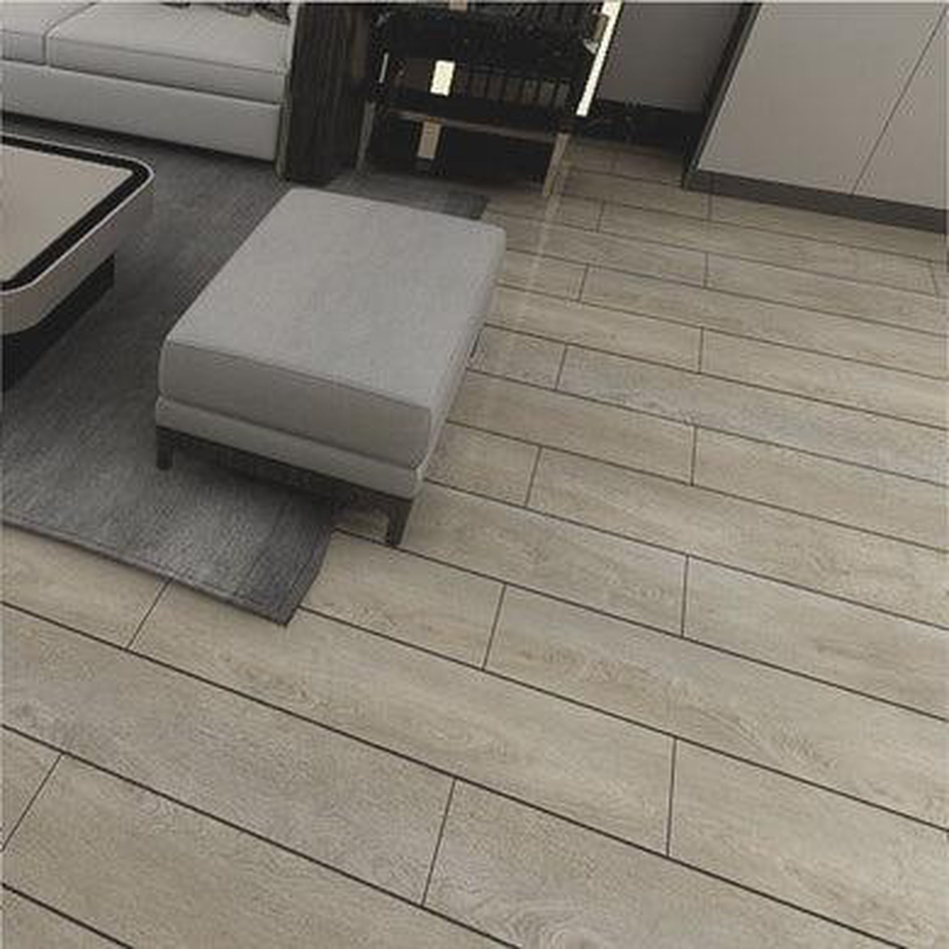 LessCare 5.5mm SPC Stone Oak Waterproof Rigid Luxury SPC Vinyl Flooring with Padding – 21.06 Sq. Ft. per Box (Set of 11 Planks)