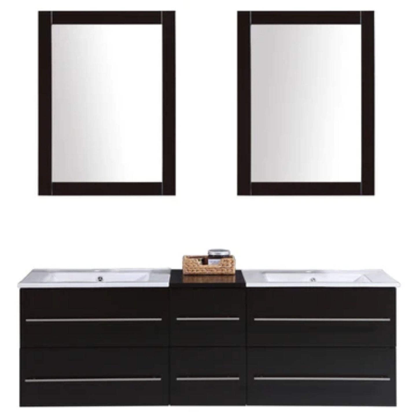 LessCare 60" Espresso Vanity Cabinet Modern - LV12-60B