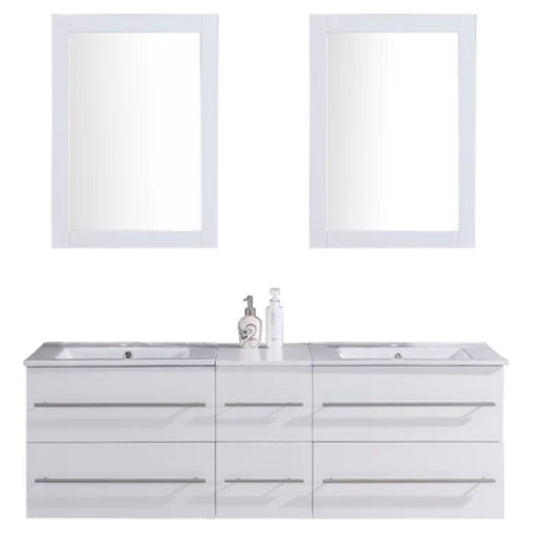 LessCare 60" Vanity Cabinet White Modern - LV12-60W