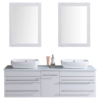 LessCare 60" White Vanity Cabinet Modern