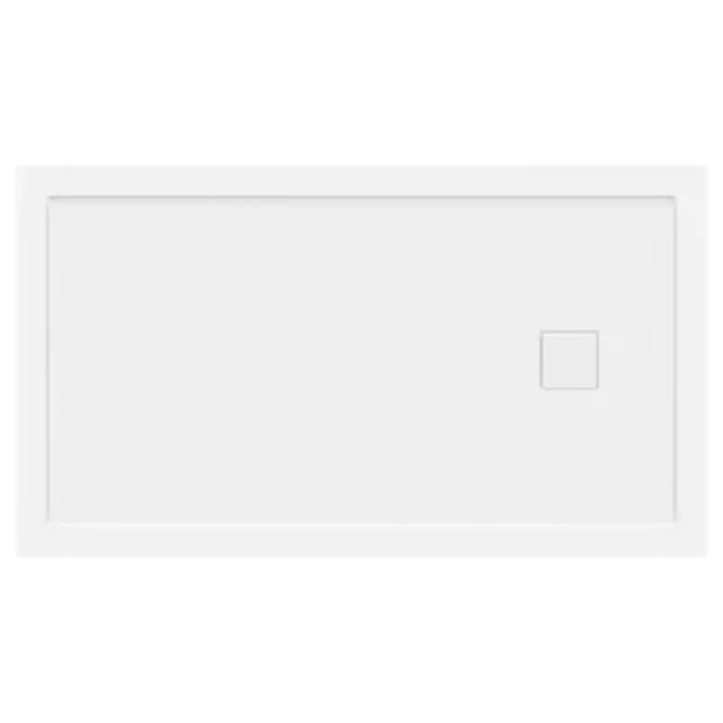 LessCare 60" x 34" Right Double Threshold Shower Pan Base Wall Corner Left Drain