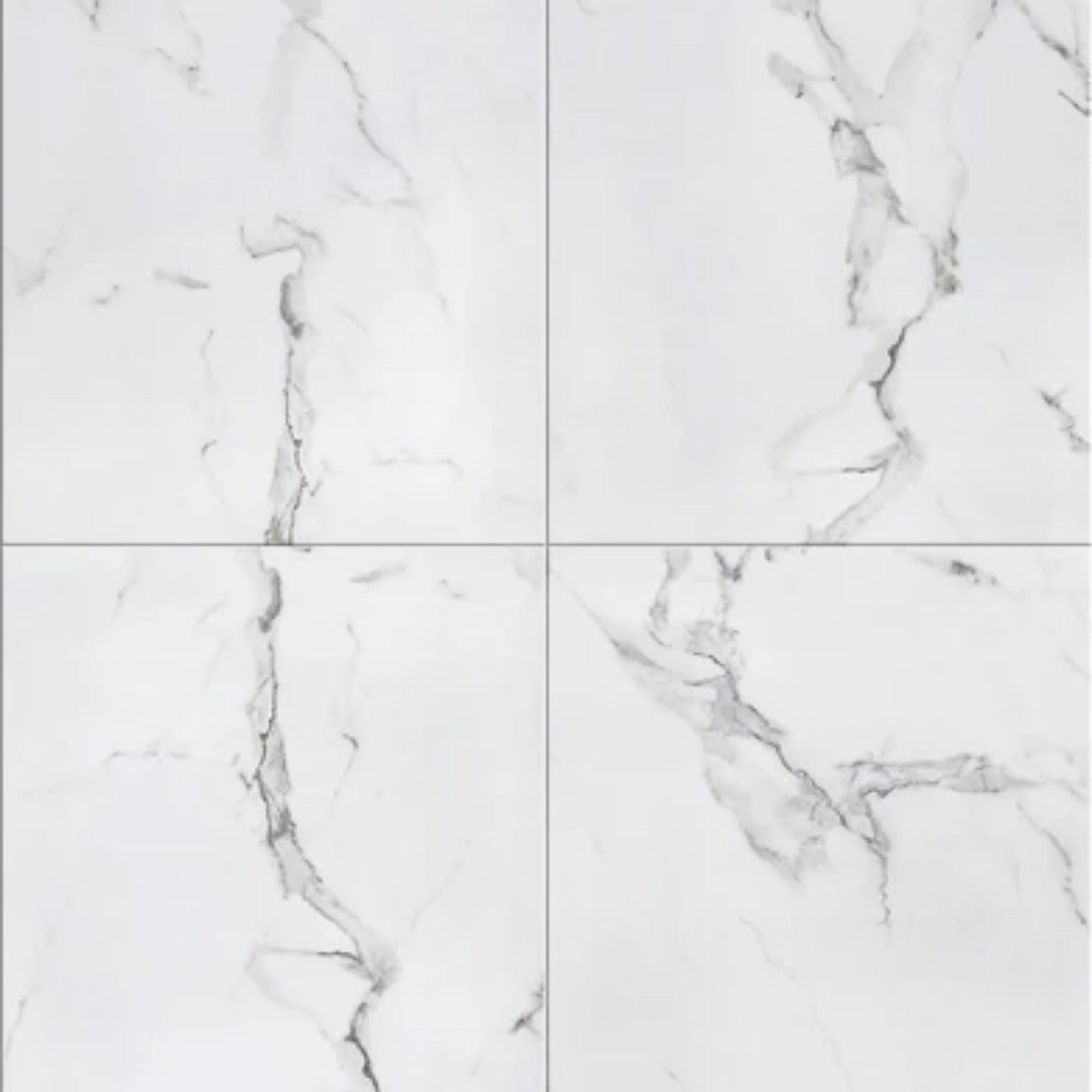 LessCare 6.5mm MSPC Calacatta Gloss Vinyl Flooring – 15.51 Sq. Ft. per Box (Set of 8 Planks)