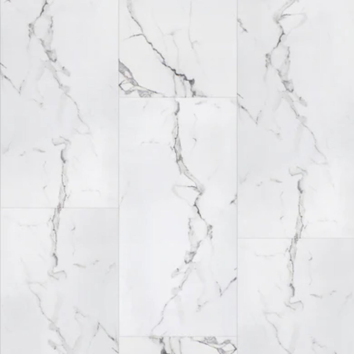 LessCare 6.5mm MSPC Calacatta Matte Vinyl Flooring – 15.51 Sq. Ft. per Box (Set of 8 Planks)