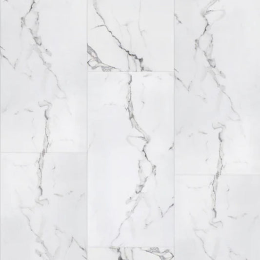 LessCare 6.5mm MSPC Calacatta Matte Vinyl Flooring – 15.51 Sq. Ft. per Box (Set of 8 Planks)