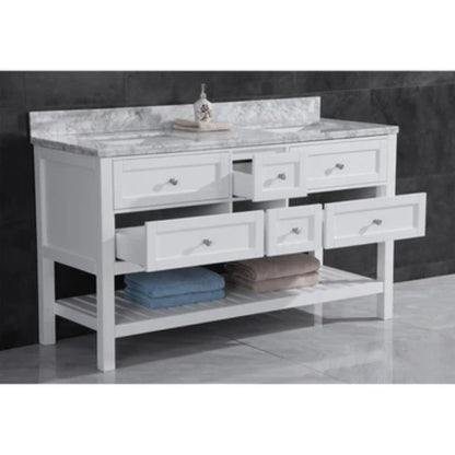 LessCare 71" White Vanity Cabinet Set