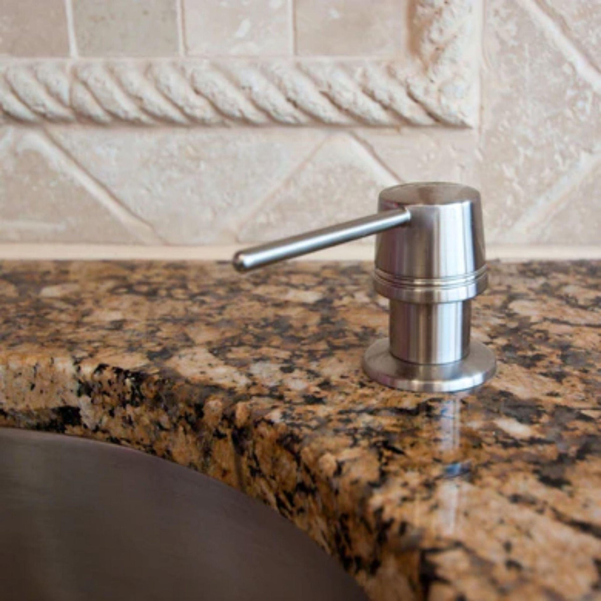 LessCare Brushed Nickel Finish Soap Dispenser