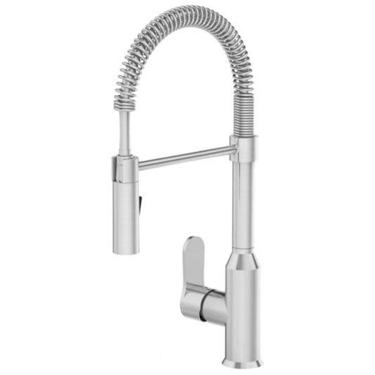 LessCare Brushed Nickel Modern Spring-Type Kitchen Faucet