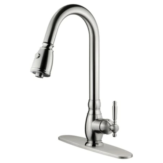 LessCare Brushed Nickel Pull Down Kitchen Faucet - LK6B