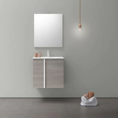 LessCare Onix+ by Royo 24" Sandy Grey Modern Wall-Mount Vanity Cabinet