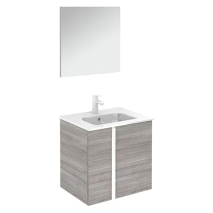 LessCare Onix+ by Royo 24" Sandy Grey Modern Wall-Mount Vanity Cabinet