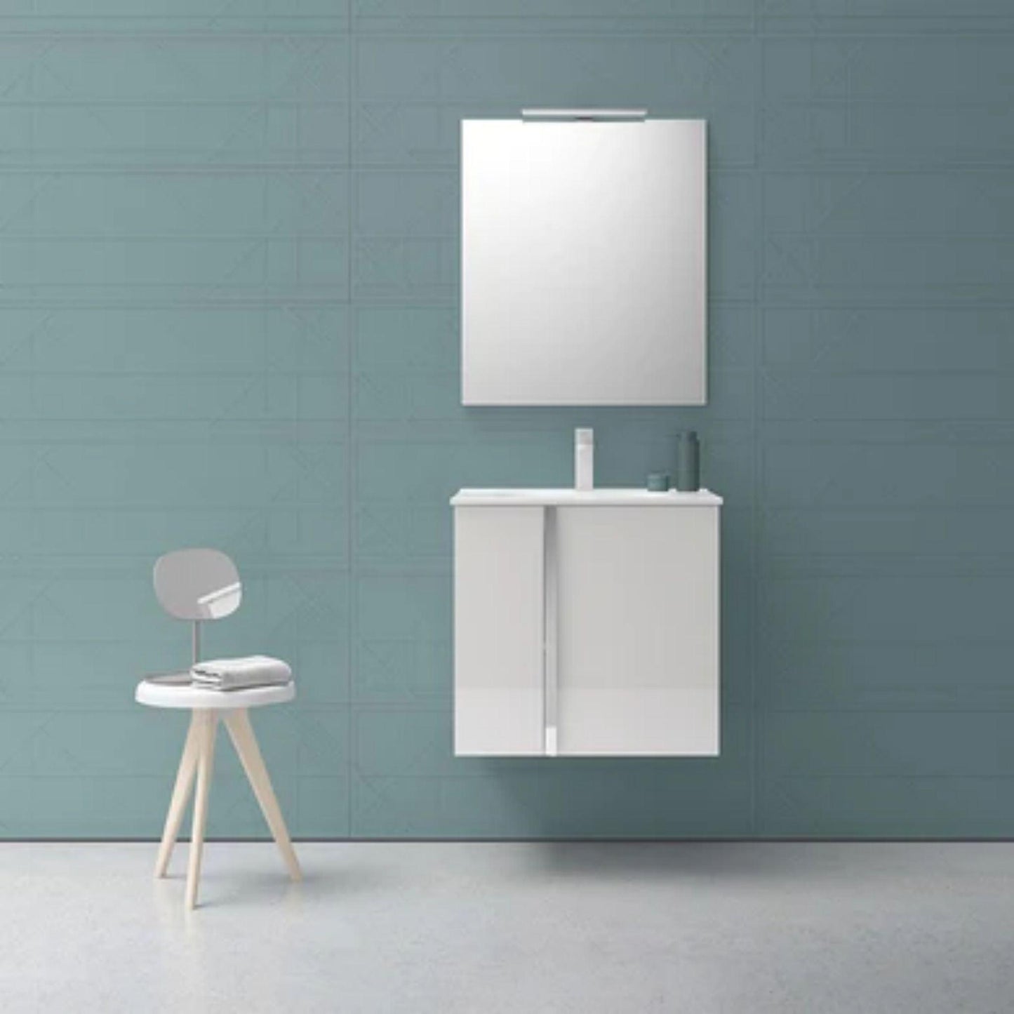 LessCare Onix+ by Royo 24" White Modern Wall-Mount Vanity Cabinet