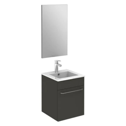 LessCare Qubo by Royo 16" Anthracite Modern Wall-Mount Vanity Set