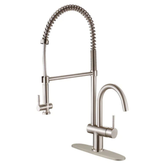 LessCare Spring Type Industrial Style Pull-Out Kitchen Faucet - LK16B