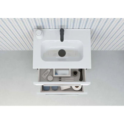 LessCare Street by Royo 20" White Modern Wall-Mount 2 Drawers Vanity Set