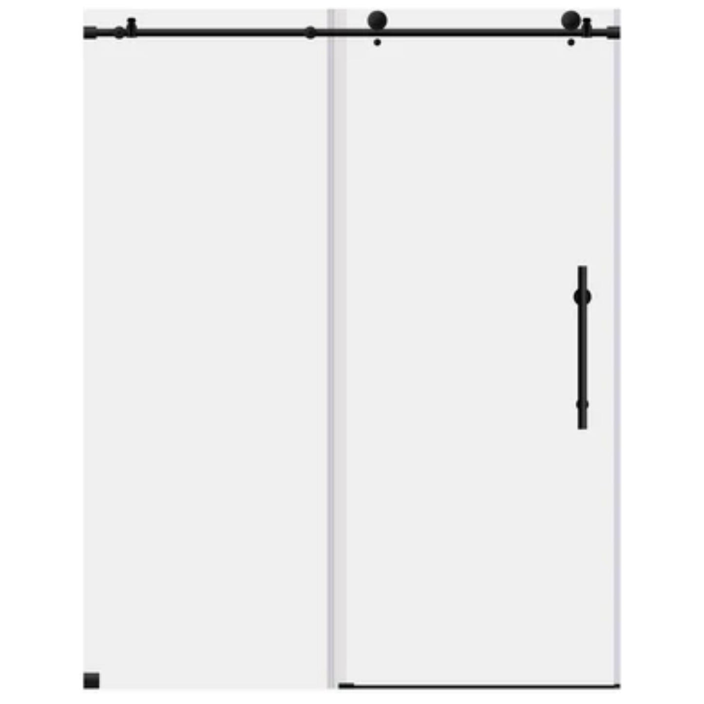 LessCare Ultra-C 44-48" x 76" Matte Black Sliding Shower Door
