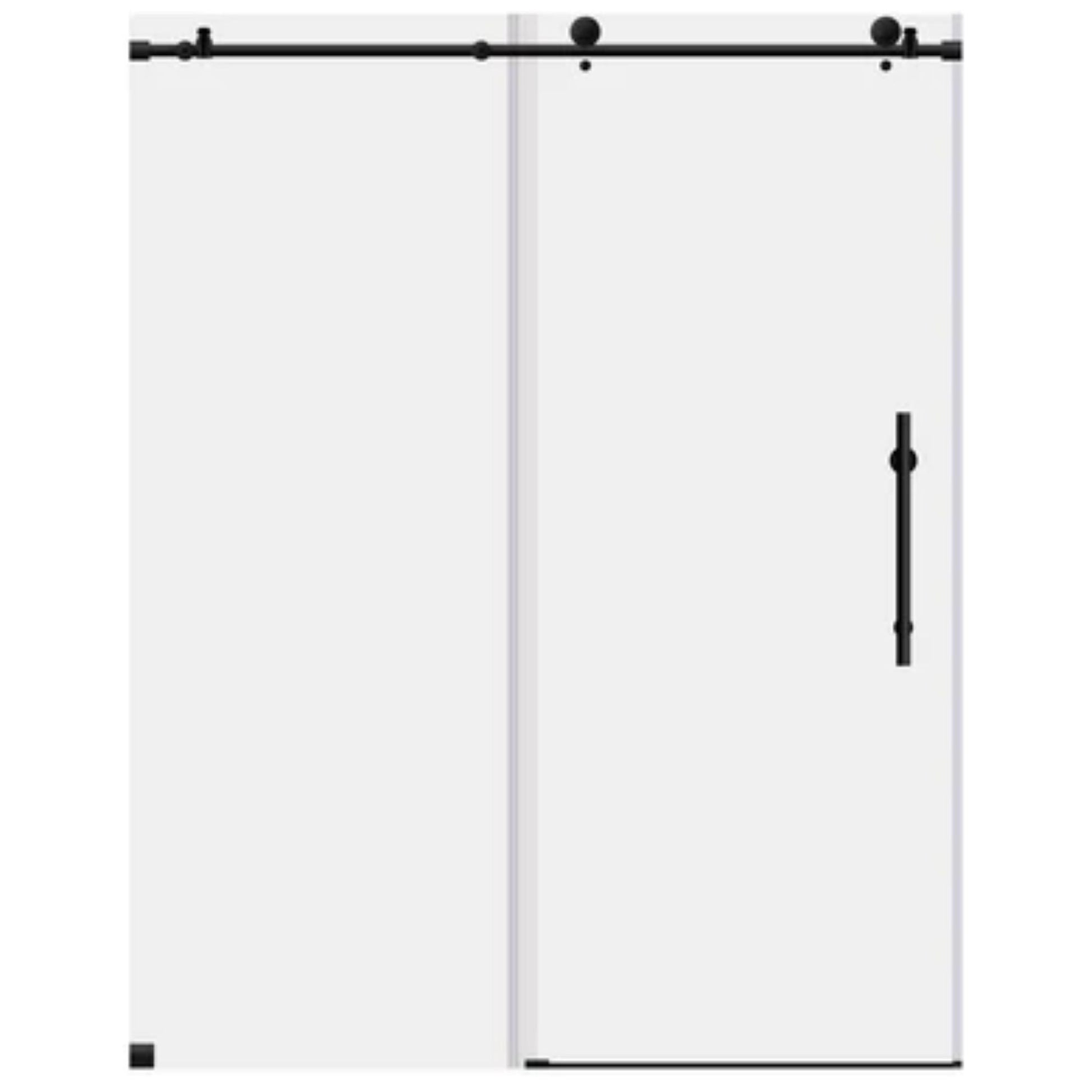 LessCare Ultra-C 44-48" x 76" Matte Black Sliding Shower Door