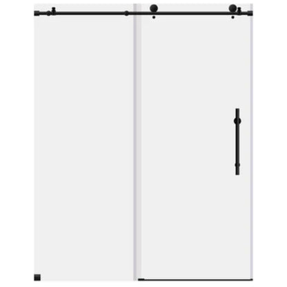 LessCare Ultra-C 44-48" x 76" Matte Black Sliding Shower Door
