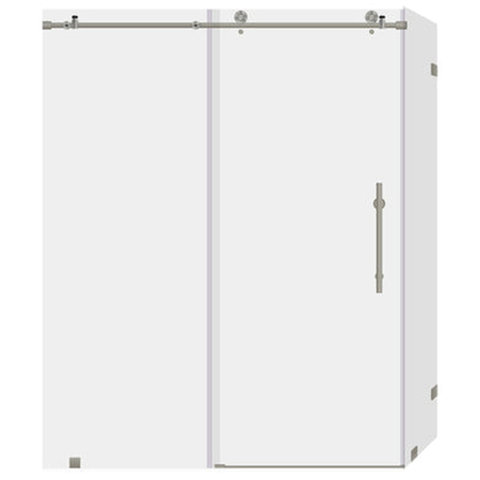 LessCare Ultra-C 44-48" x 76" x 34 1/2" Brushed Nickel Sliding Shower Enclosure