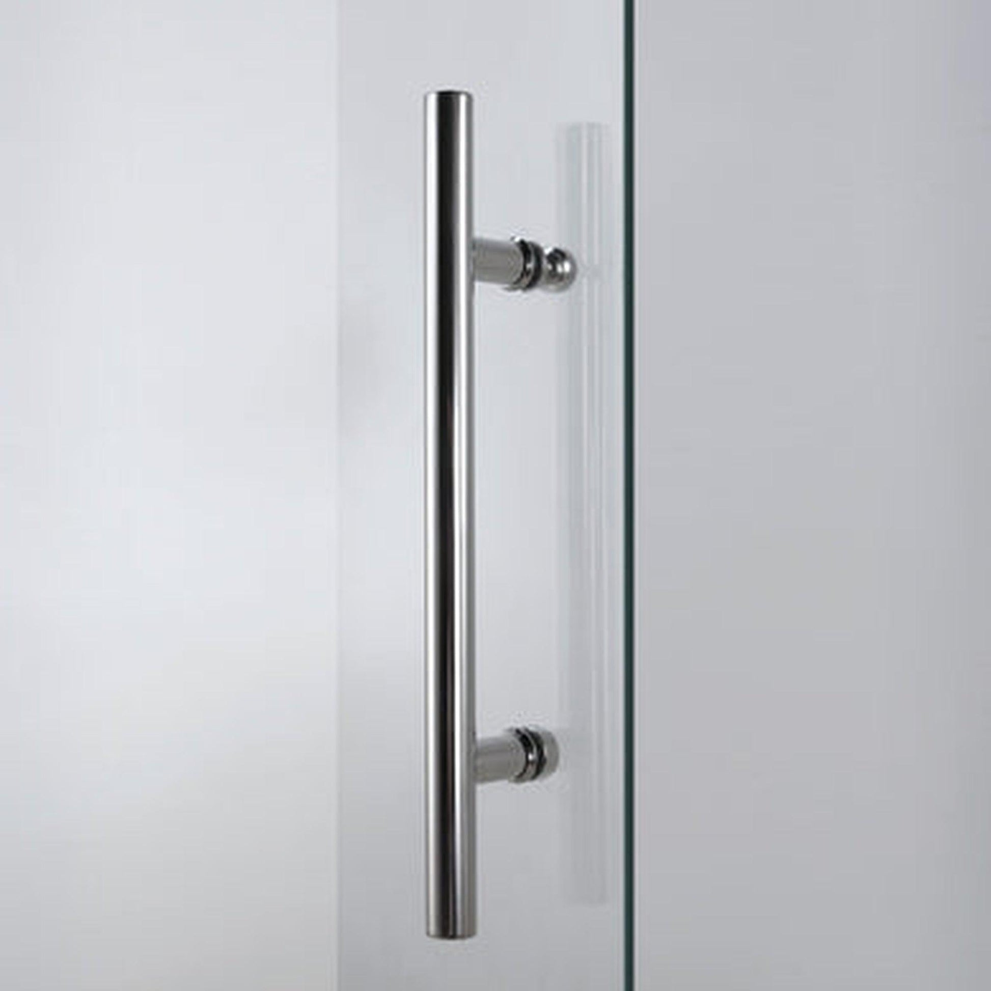 LessCare Ultra-C 44-48" x 76" x 34 1/2" Chrome Sliding Shower Enclosure