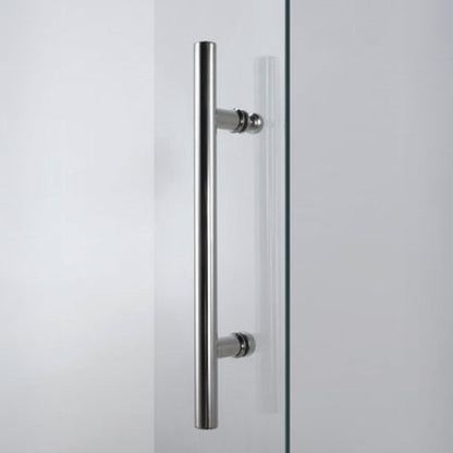 LessCare Ultra-C 44-48" x 76" x 36" Chrome Sliding Shower Enclosure