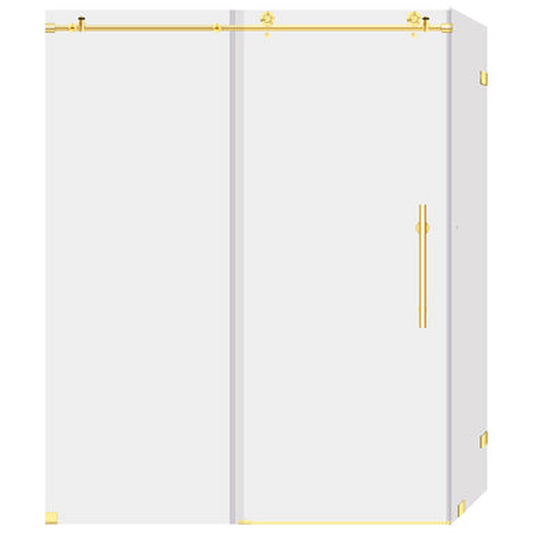 LessCare Ultra-C 44-48" x 76" x 36" Gold Sliding Shower Enclosure