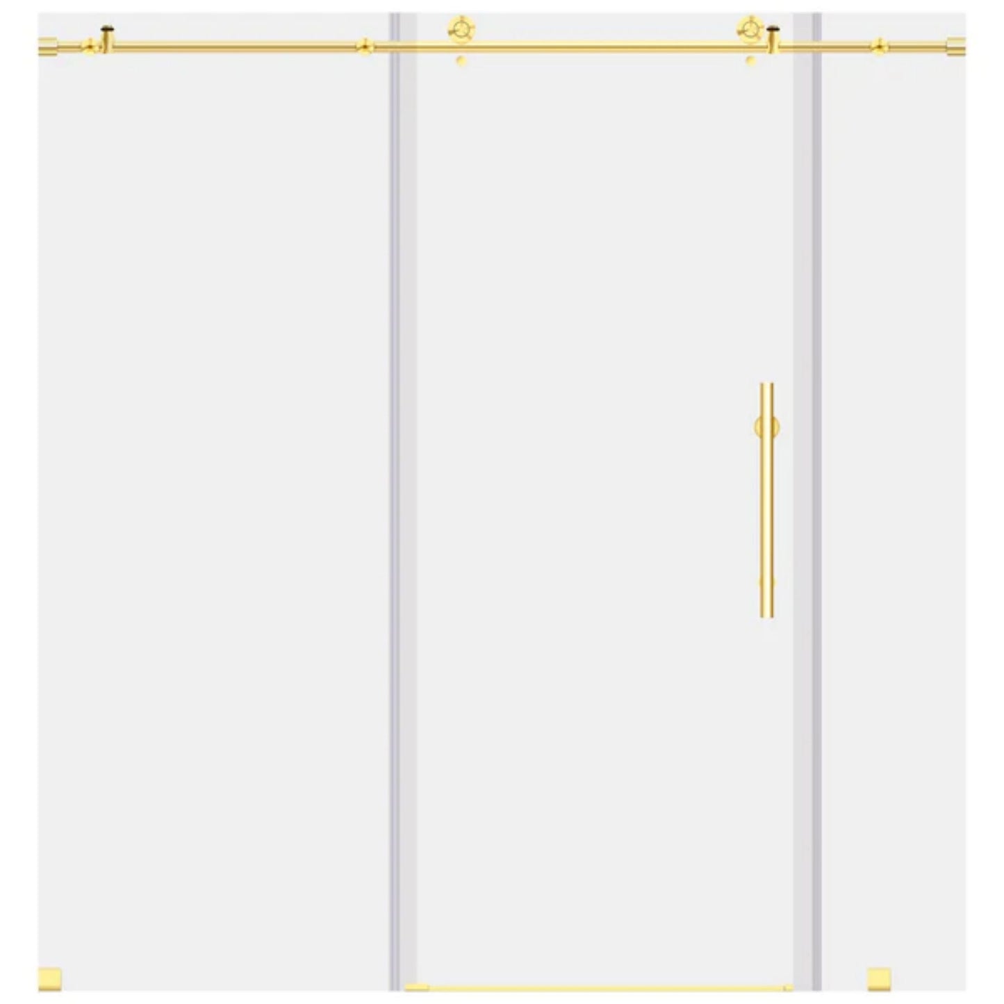 LessCare Ultra-C 68-72" x 76" Gold Sliding Shower Door