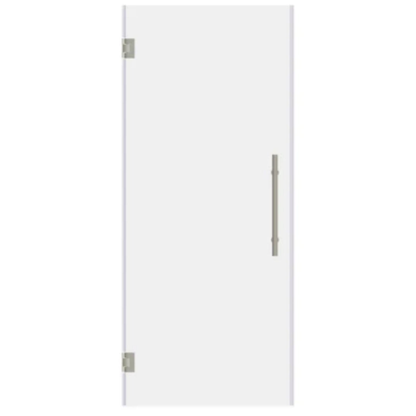 LessCare Ultra-E 24" x 72" Brushed Nickel Swing-Out Shower Door
