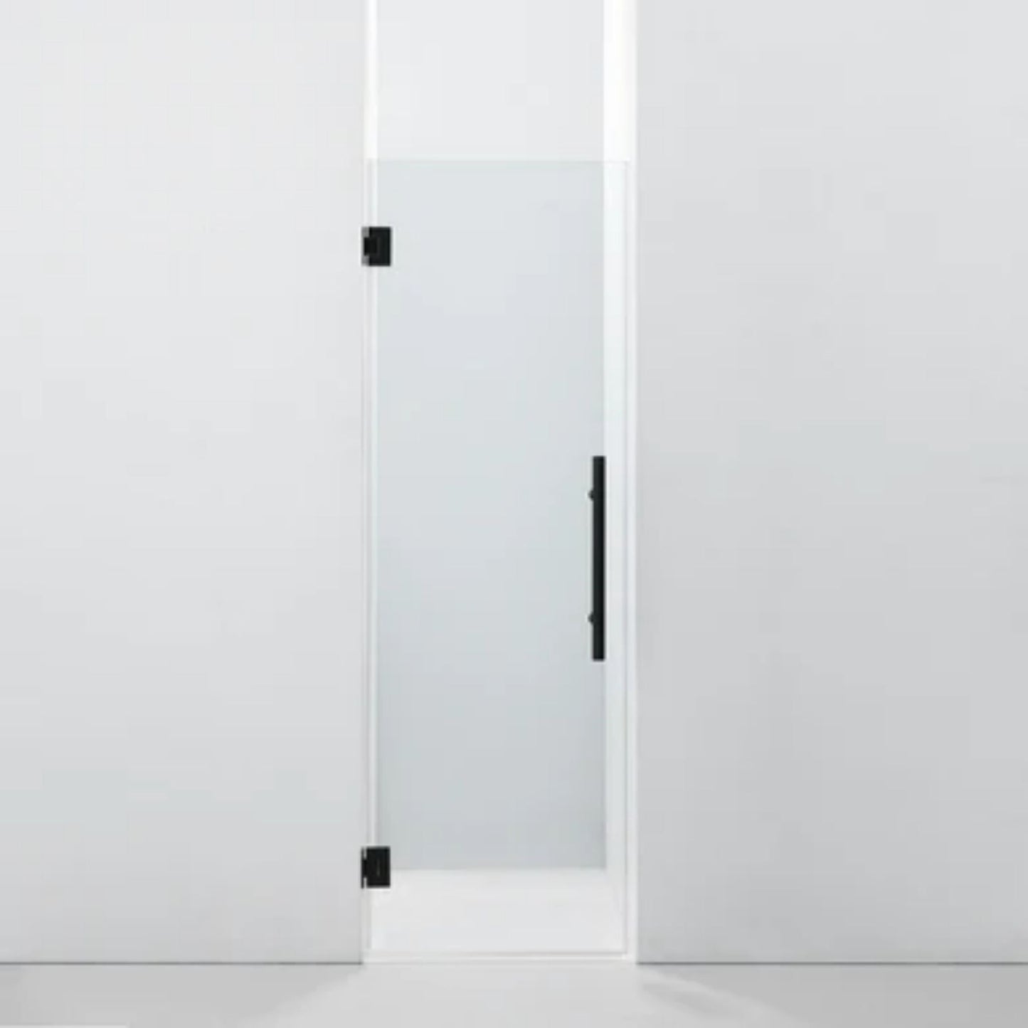 LessCare Ultra-E 24" x 72" Matte Black Swing-Out Shower Door