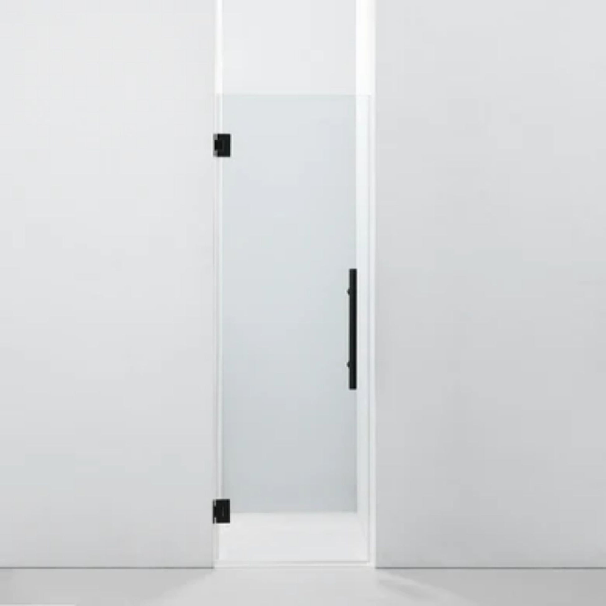 LessCare Ultra-E 24" x 72" Matte Black Swing-Out Shower Door