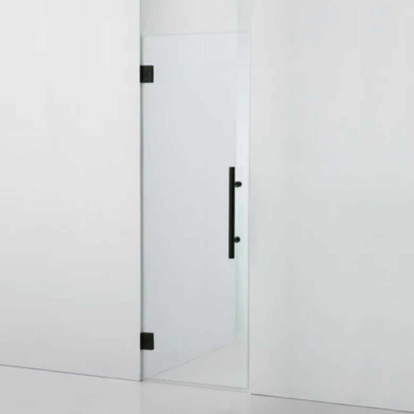 LessCare Ultra-E 24" x 72" Matte Black Swing-Out Shower Door