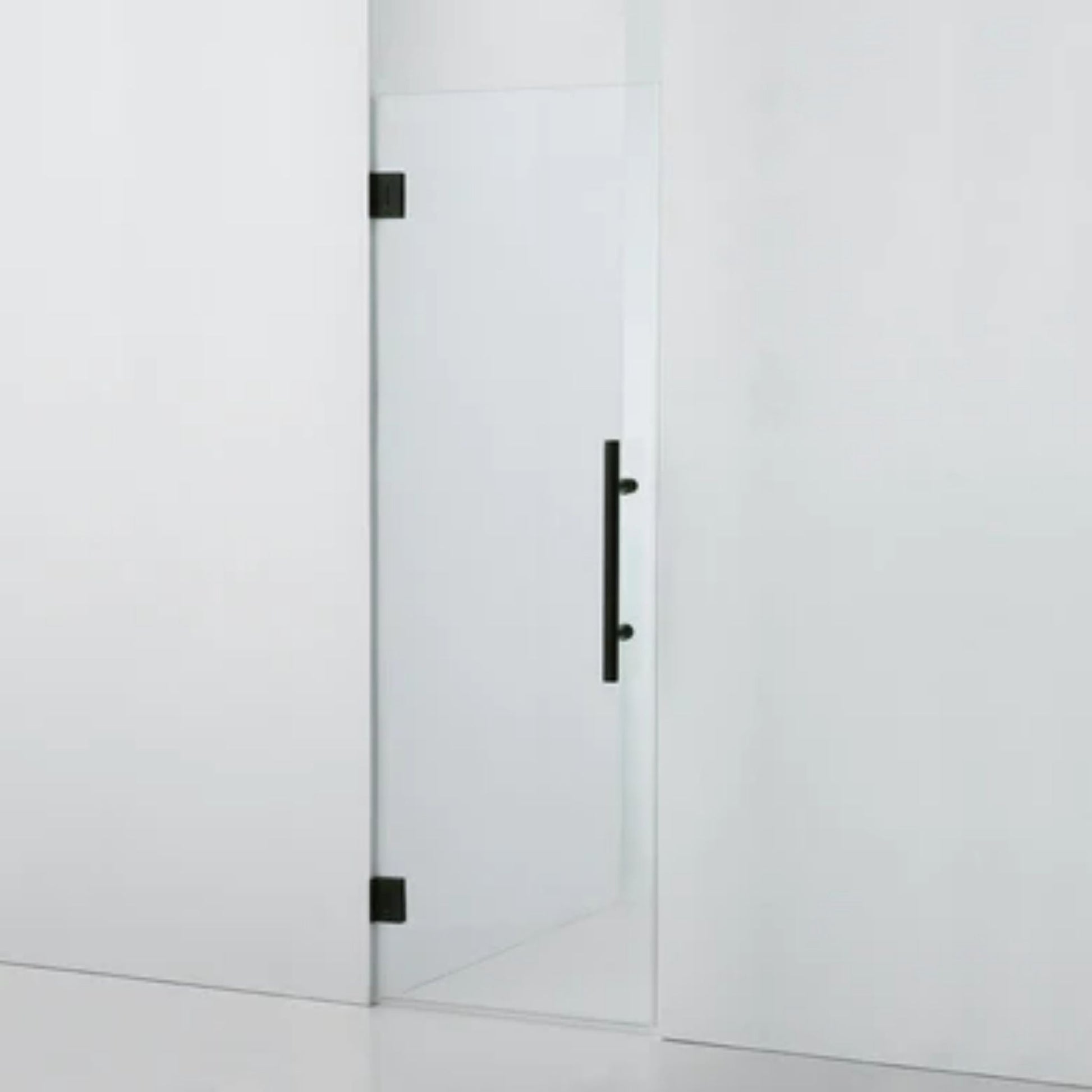 LessCare Ultra-E 24" x 72" Matte Black Swing-Out Shower Door
