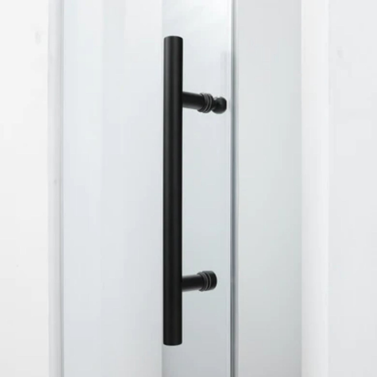 LessCare Ultra-E 24" x 72" Matte Black Swing-Out Shower Door