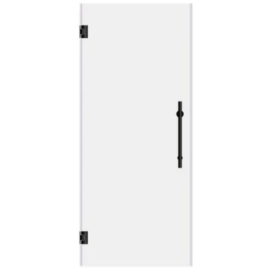 LessCare Ultra-E 24" x 72" Matte Black Swing-Out Shower Door