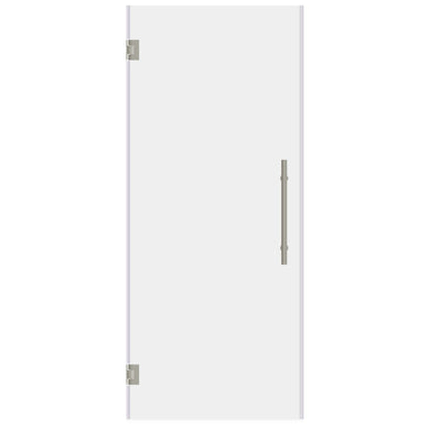 LessCare Ultra-E 30" x 72" Brushed Nickel Swing-Out Shower Door