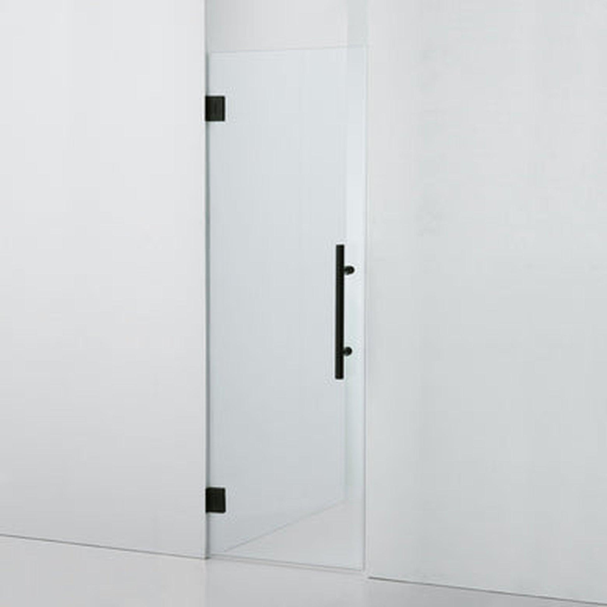 LessCare Ultra-E 30" x 72" Matte Black Swing-Out Shower Door