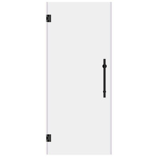 LessCare Ultra-E 30" x 72" Matte Black Swing-Out Shower Door