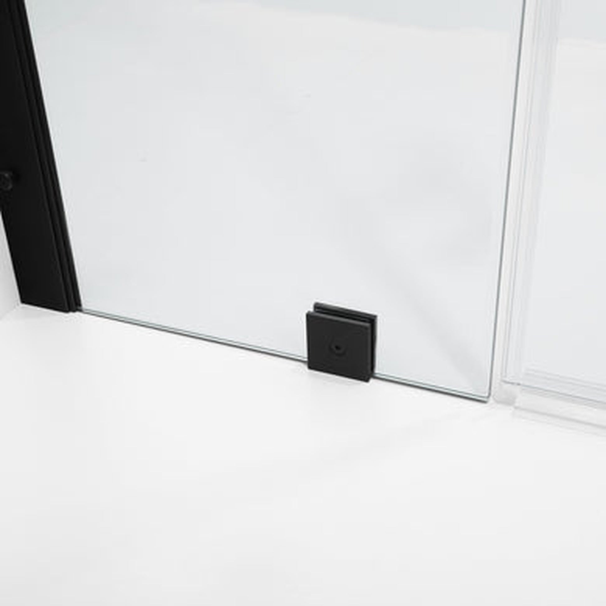 LessCare Ultra-E 32-33" x 72" Matte Black Swing-Out Shower Door