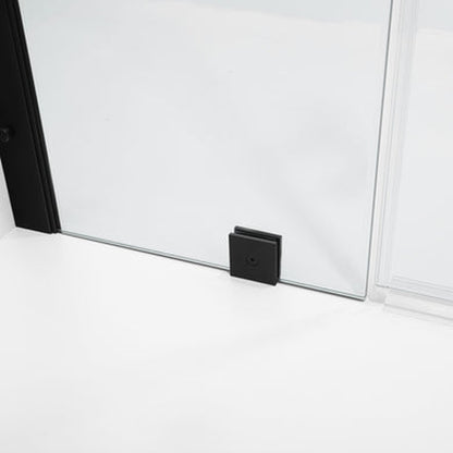 LessCare Ultra-E 32-33" x 72" Matte Black Swing-Out Shower Door