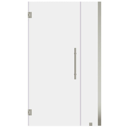 LessCare Ultra-E 40-41" x 72" Brushed Nickel Swing-Out Shower Door with 16" Side Panel