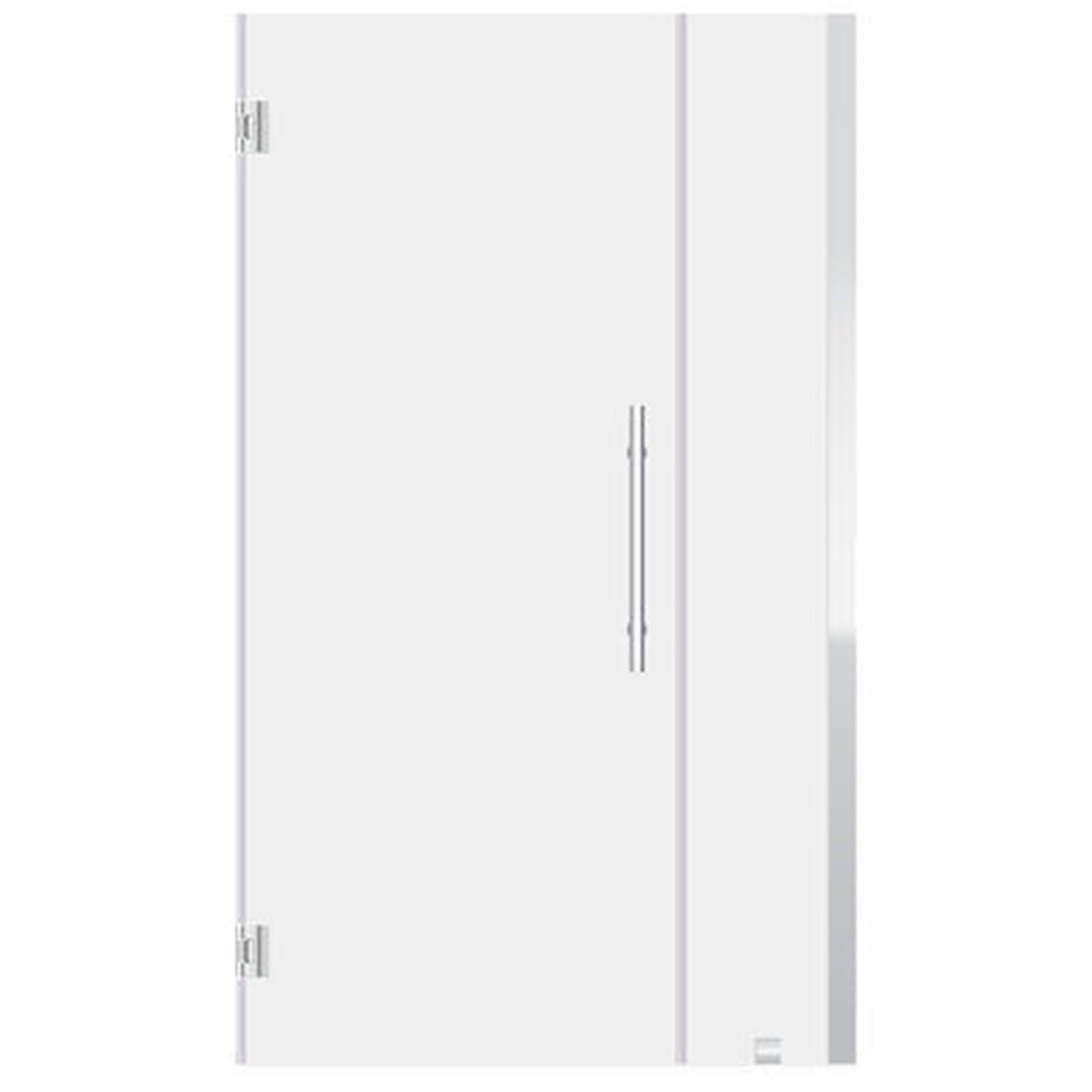 LessCare Ultra-E 40-41" x 72" Chrome Swing-Out Shower Door with 16" Side Panel