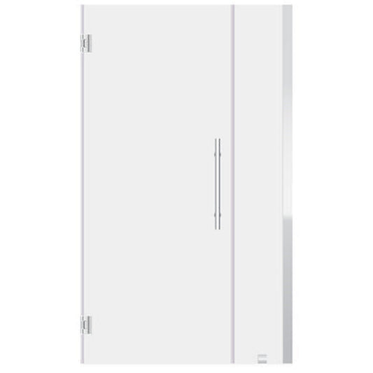 LessCare Ultra-E 48-49" x 72" Chrome Swing-Out Shower Door with 24" Side Panel