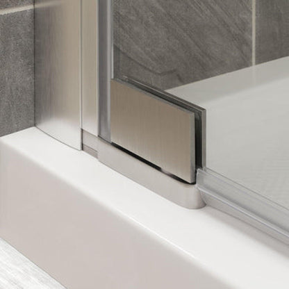 LessCare Ultra-G 29-30" x 72" Brushed Nickel Swing-Out Shower Door