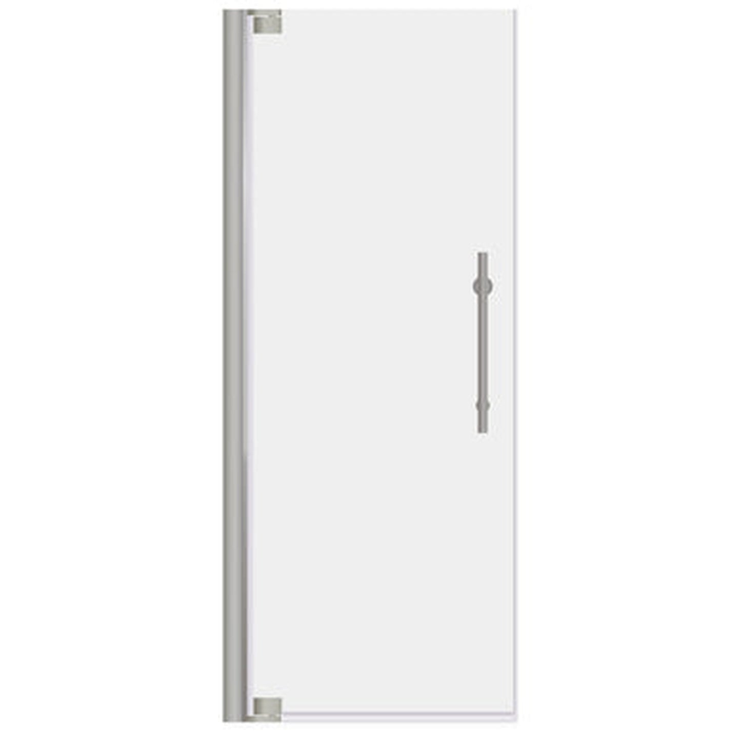 LessCare Ultra-G 29-30" x 72" Brushed Nickel Swing-Out Shower Door