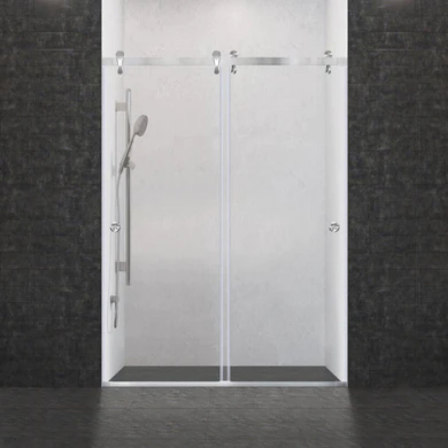 LessCare Ultra-H 45 1/2-48" x 76" Brushed Nickel Bypass Sliding Shower Door