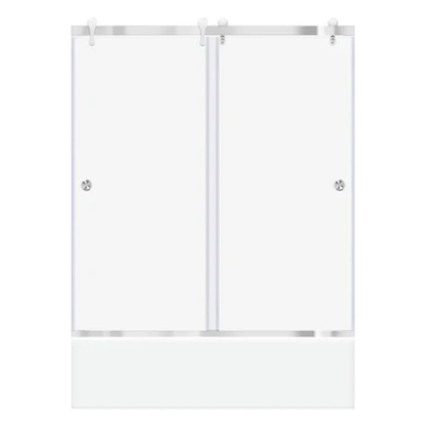 LessCare Ultra-H 57 1/2" - 60" x 62" Chrome Bypass Sliding Bathtub Door