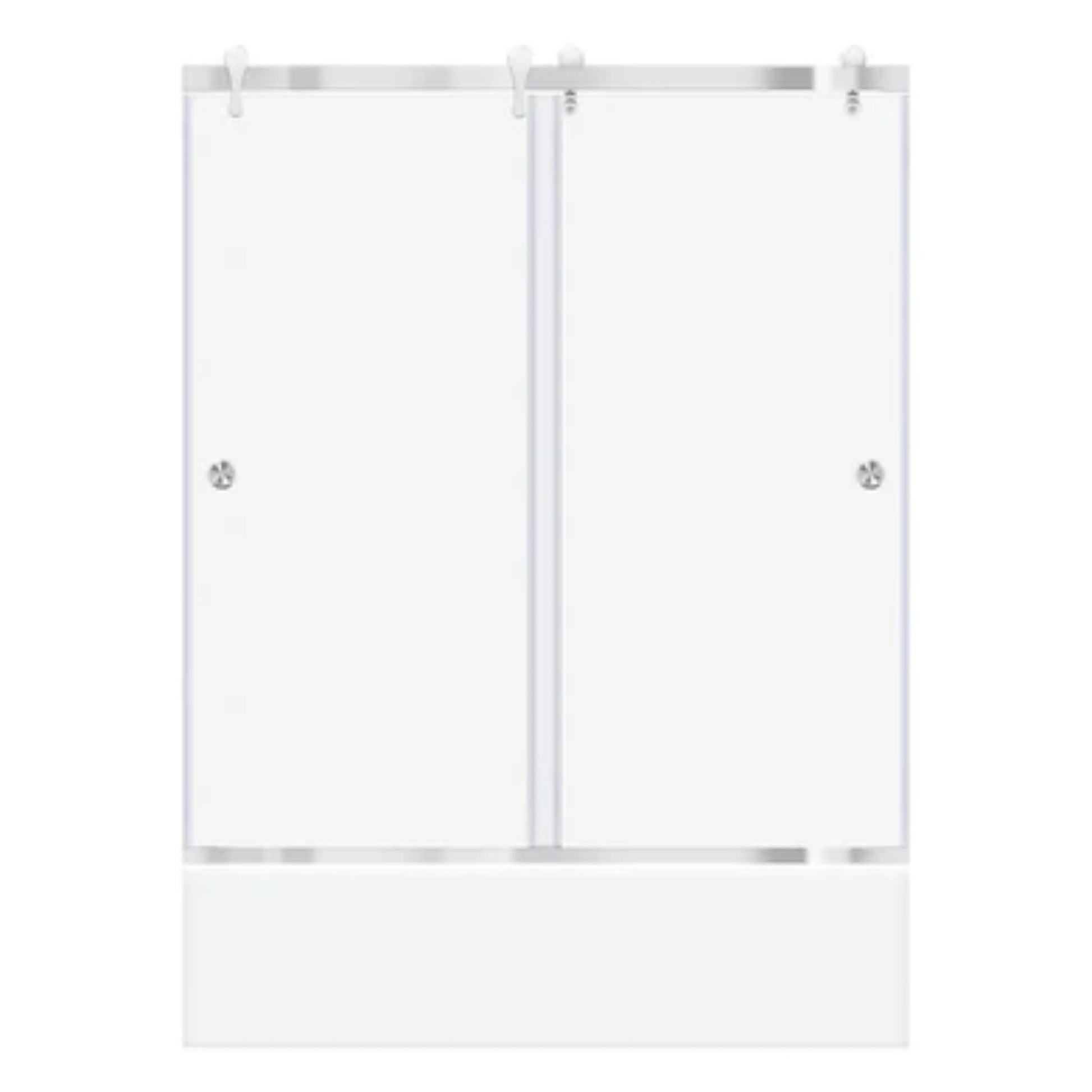 LessCare Ultra-H 57 1/2" - 60" x 62" Chrome Bypass Sliding Bathtub Door