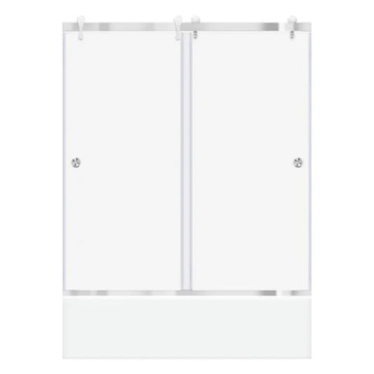 LessCare Ultra-H 57 1/2" - 60" x 62" Chrome Bypass Sliding Bathtub Door